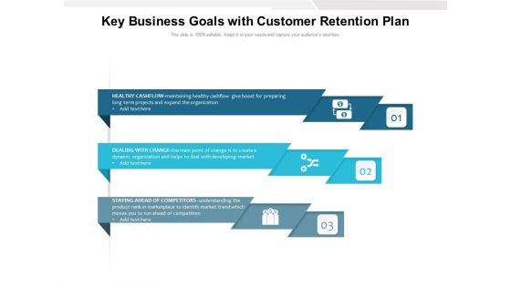 Key Business Goals With Customer Retention Plan Ppt PowerPoint Presentation Gallery Templates PDF