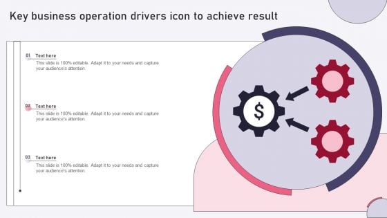 Key Business Operation Drivers Icon To Achieve Result Ppt Model Inspiration PDF