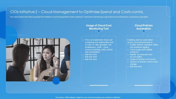 Key CIO Initiatives Cios Initiative 2 Cloud Management To Optimize Spend And Costs Download PDF