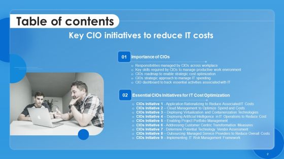 Key CIO Initiatives To Reduce IT Costs Ppt PowerPoint Presentation Complete Deck With Slides Slide02