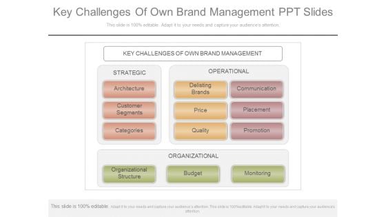 Key Challenges Of Own Brand Management Ppt Slides