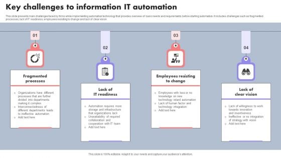 Key Challenges To Information IT Automation Ideas PDF Key Challenges To Information IT Automation Ideas PDF