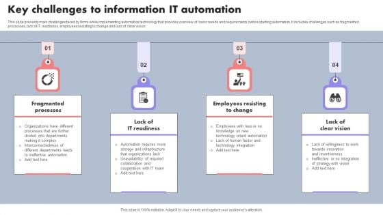 Key Challenges To Information IT Automation Ideas PDF