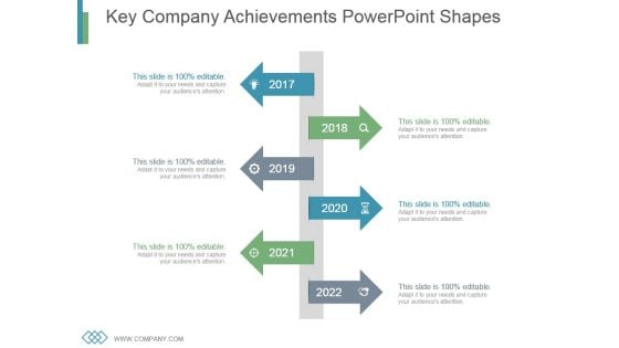 Key Company Achievements Powerpoint Shapes