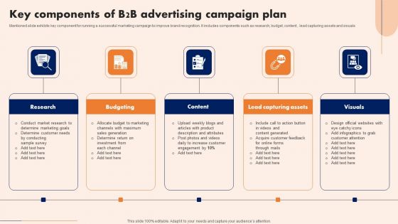 Key Components Of B2B Advertising Campaign Plan Template PDF Key Components Of B2B Advertising Campaign Plan Template PDF