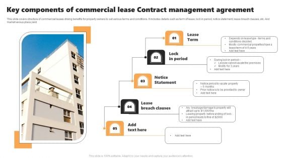 Key Components Of Commercial Lease Contract Management Agreement Mockup PDF