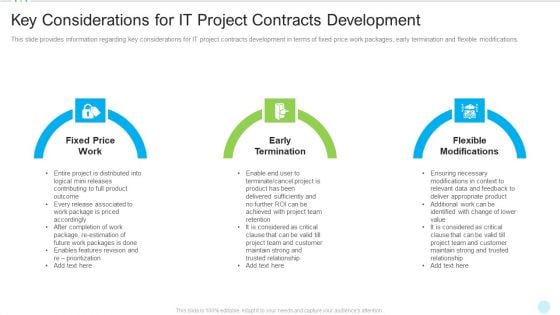 Key Considerations For IT Project Contracts Development Elements PDF