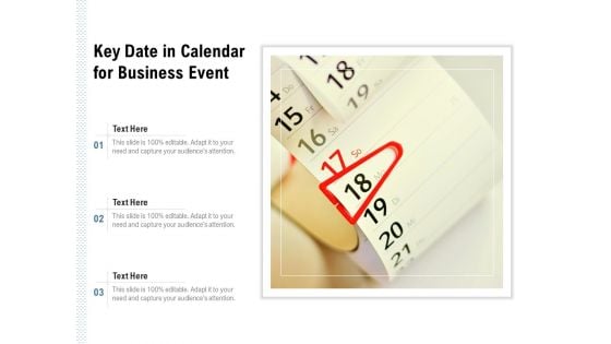 Key Date In Calendar For Business Event Ppt PowerPoint Presentation Infographic Template Picture PDF