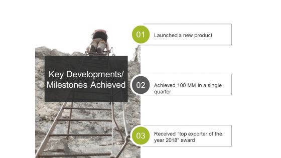 Key Developments Milestones Achieved Ppt PowerPoint Presentation Influencers