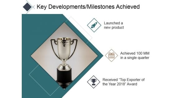 Key Developments Milestones Achieved Ppt PowerPoint Presentation Infographic Template Example 2015