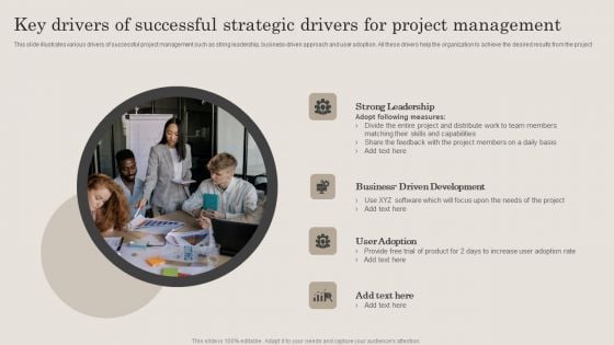 Key Drivers Of Successful Strategic Drivers For Project Management Microsoft PDF