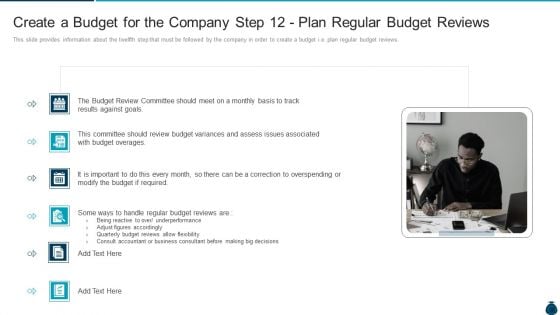 Key Elements And Techniques Of A Budgeting System Create A Budget For The Company Step 12 Plan Regular Budget Reviews Microsoft PDF Key Elements And Techniques Of A Budgeting System Create A Budget For The Company Step 12 Plan Regular Budget Reviews Microsoft PDF