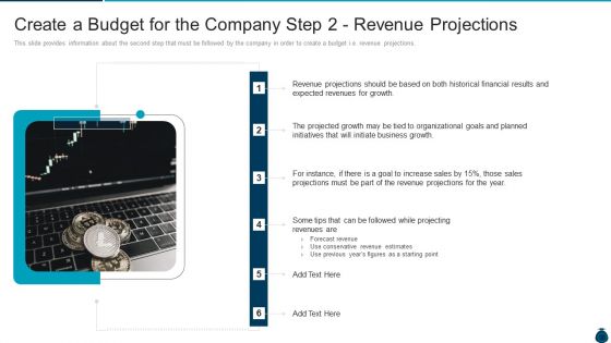 Key Elements And Techniques Of A Budgeting System Create A Budget For The Company Step 2 Revenue Projections Formats PDF