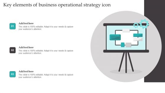 Key Elements Of Business Operational Strategy Icon Mockup PDF