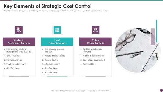 Key Elements Of Strategic Cost Control Background PDF