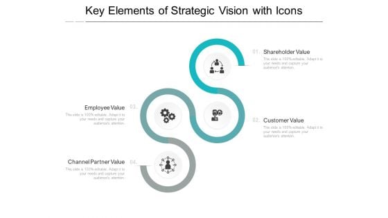 Key Elements Of Strategic Vision With Icons Ppt PowerPoint Presentation Infographic Template Samples