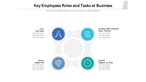 Key Employees Roles And Tasks At Business Ppt PowerPoint Presentation Model Backgrounds PDF