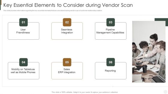 Key Essential Elements To Consider During Vendor Scan Strategies To Improve Customer Clipart PDF