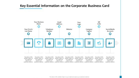 Key Essential Information On The Corporate Business Card Diagrams PDF