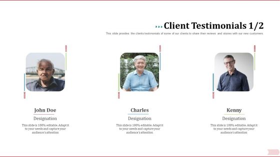 Key Factor In Retirement Planning Client Testimonials Communication Ppt Infographic Template Show PDF