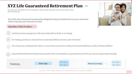Key Factor In Retirement Planning XYZ Life Guaranteed Retirement Plan Information PDF