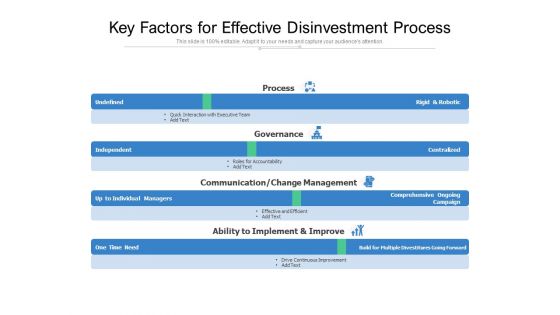 Key Factors For Effective Disinvestment Process Ppt PowerPoint Presentation Styles Brochure PDF