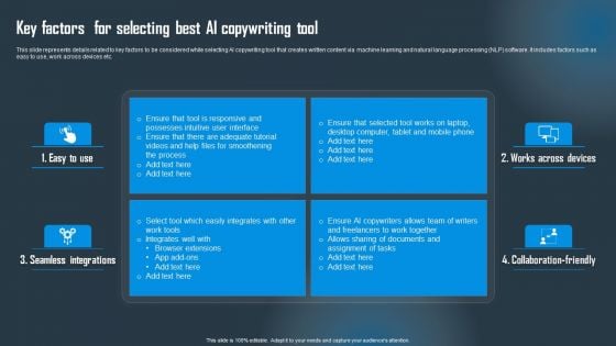 Key Factors For Selecting Best AI Copywriting Tool Microsoft PDF Key Factors For Selecting Best AI Copywriting Tool Microsoft PDF