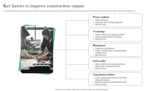Key Factors To Improve Construction Output Guidelines PDF