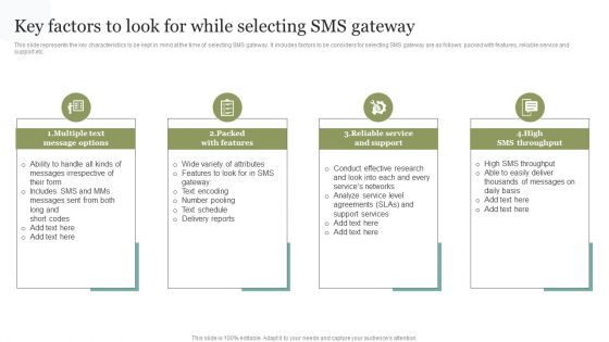 Key Factors To Look For While Selecting SMS Gateway Elements PDF Key Factors To Look For While Selecting SMS Gateway Elements PDF
