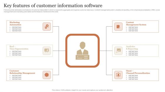 Key Features Of Customer Information Software Diagrams PDF