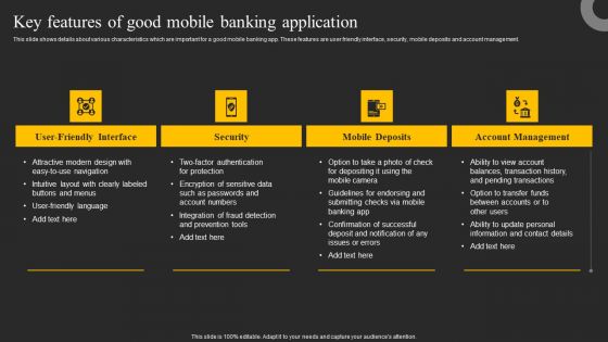 Key Features Of Good Mobile Banking Application Ppt Pictures Graphic Tips PDF Key Features Of Good Mobile Banking Application Ppt Pictures Graphic Tips PDF