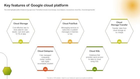 Key Features Of Google Cloud Platform Portrait PDF