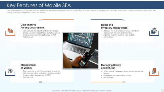 Key Features Of Mobile SFA Ppt PowerPoint Presentation File Mockup PDF Key Features Of Mobile SFA Ppt PowerPoint Presentation File Mockup PDF