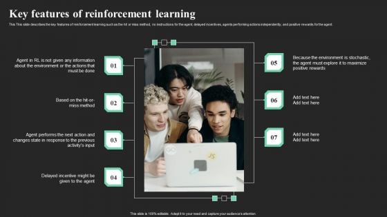 Key Features Of Reinforcement Learning Ppt Professional Aids PDF