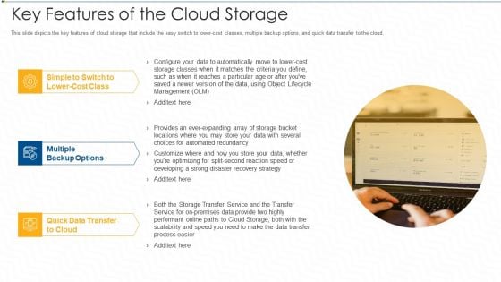 Key Features Of The Cloud Storage Ppt Model Influencers PDF