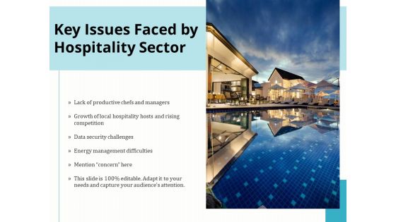 Key Issues Faced By Hospitality Sector Ppt PowerPoint Presentation Icon Example PDF