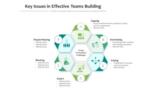 Key Issues In Effective Teams Building Ppt PowerPoint Presentation Gallery Portfolio PDF