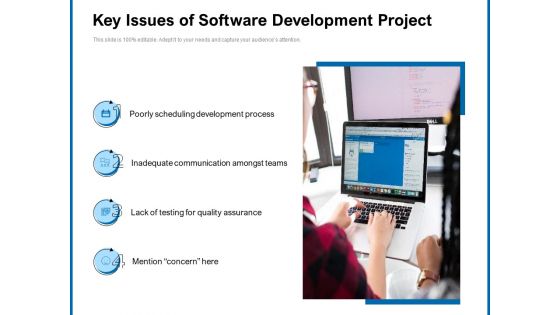 Key Issues Of Software Development Project Ppt PowerPoint Presentation Gallery Graphics Download PDF