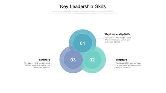 Key Leadership Skills Ppt PowerPoint Presentation Slides Skills Cpb