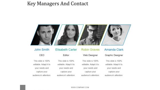 Key Managers And Contact Template 1 Ppt PowerPoint Presentation Shapes