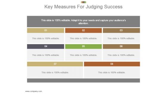 Key Measures For Judging Success Powerpoint Slide Ideas