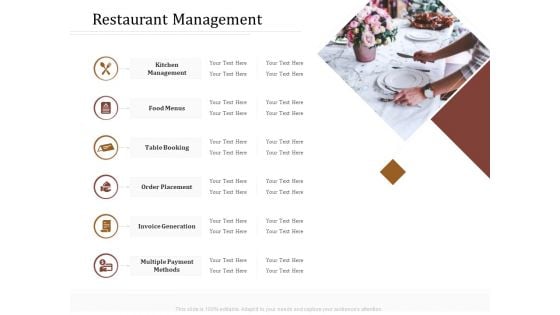 Key Metrics Hotel Administration Management Restaurant Management Template PDF