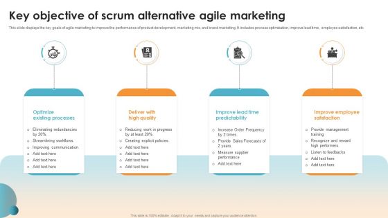Key Objective Of Scrum Alternative Agile Marketing Ppt PowerPoint Presentation Icon Backgrounds PDF