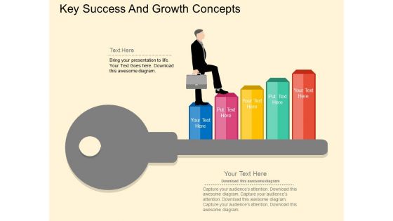 Key Of Success And Growth Concepts Powerpoint Template