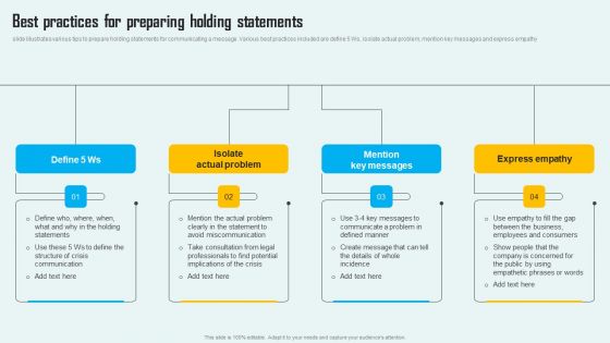 Key Phase Of Crisis Communication Management Plan Best Practices For Preparing Holding Statements Demonstration PDF Key Phase Of Crisis Communication Management Plan Best Practices For Preparing Holding Statements Demonstration PDF