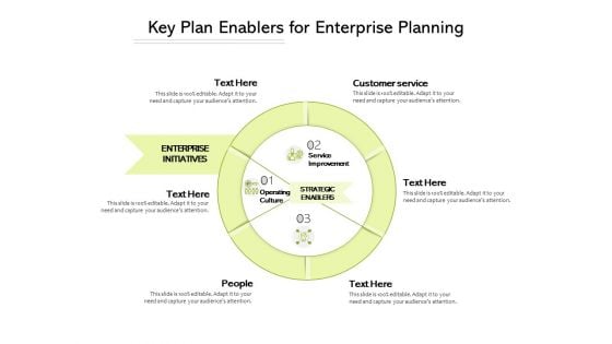 Key Plan Enablers For Enterprise Planning Ppt PowerPoint Presentation Layouts Designs Download PDF