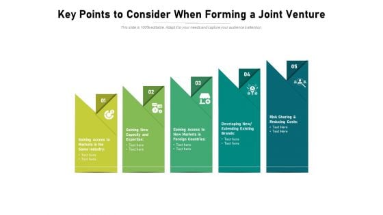 Key Points To Consider When Forming A Joint Venture Ppt PowerPoint Presentation Icon Display PDF