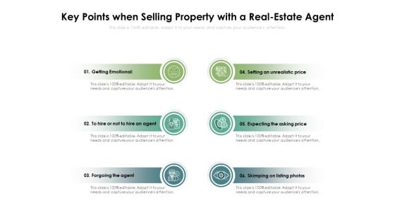 Key Points When Selling Property With A Real Estate Agent Ppt PowerPoint Presentation File Demonstration PDF