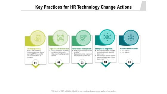 Key Practices For HR Technology Change Actions Ppt PowerPoint Presentation Layouts Graphics PDF