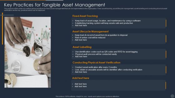 Key Practices For Tangible Asset Management Clipart PDF